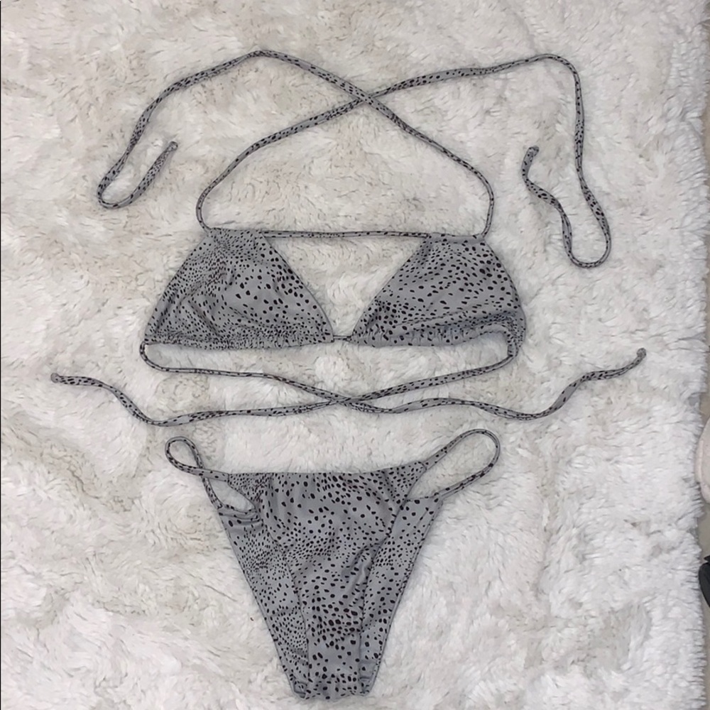 Beach Riot Gray Bikini Set